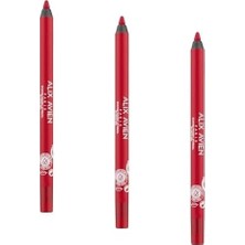 Mabelme Store Prime Suya Dayanıklı Uzun Süre Kalıcı Yumuşak Dudak Kalemi - Staying Power Lip Pencil 56 Red (3 Paketi)