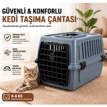 Poliwork Kedi Taşıma Çantası Plastik Kedi Taşıma Kabı Kilitli Havalandırmalı Kedi Taşıma Box 0-6 kg