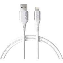 Mabelme Store Prime Wahoo USB A-Lightning 3.1A Hızlı Şarj Kablosu, Beyaz/gümüş Metal (100 Cm)
