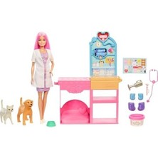 Mabelme Store Prime 'nin Veteriner Kliniği Oyun Seti, Pembe Saçlı Bebek, Veteriner Eşyaları ve Alçıyla Bandaj Hazırlama Hamuru Dahil 10'dan Fazla Aksesuar, JFX93