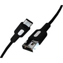 Mabelme Store Prime USB A-C Hızlı Şarj Kablosu, Siyah Kablo, Beyaz/siyah Uçlar (150 Cm)