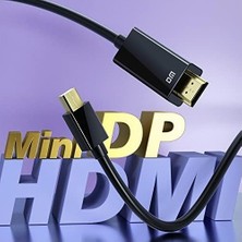 Mabelme Store Prime Dm CHB039 4K 30Hz Mini Displayport To HDMI Görüntü Aktarma Kablosu 1.8 Metre