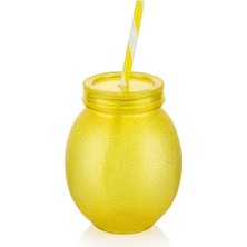 Mabelme Store Prime Akrilik Limon Pipetli Bardak 650ML  | Ferahlatıcı ve Renkli 650ML Akrilik Limon Pipetli Bardak - Yazın Serinletici Lezzetleri Deneyimleyin!