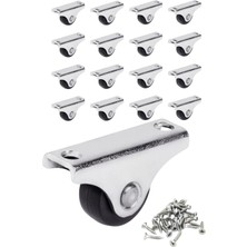 Mabelme Store Prime Mini Sabit Mobilya Tekerlekleri, Siyah, 4cm x 2.2cm, 15 kg Taşıma Kapasitesi, 19MM Makara Çapı, Sehpa ve Komidin Için, Vidalar Dahil, 16 Adet