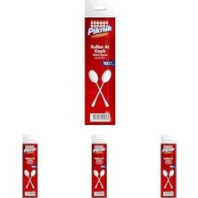 Mabelme Store Prime Piknik Kullan-At Plastik Kaşık 10'lu Büyük Beyaz 1486 4lü Paket