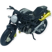 Arenes 1:18 Ölçekli Model Standlı Motosiklet - Siyah (Lisinya)