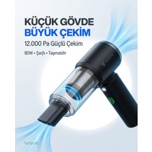 Mabelme Store Vacuum Plus SNV-3002 15IN1 Profesyonel 12.000PA Emiş Güçlü Üflemeli Şarjlı Mini Araç Süpürgesi