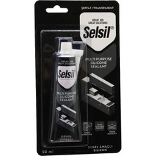 Mabelme Store Şeffaf Genel Amaçlı Tüp Silikon 50ML
