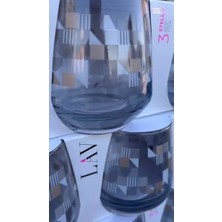 Mabelme Store Lav Stella 345CC 3'lü Meşrubat Bardağı