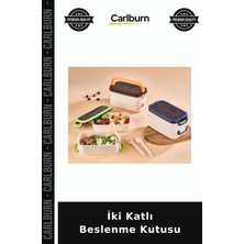 Carlburn Iki Katlı Beslenme Kutusu Sofra Ürünü Taşınabilir Kap Okul Gereci