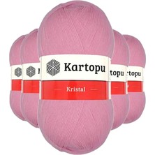 Aydogan's 5 Adet Kristal Çift Katlı El Örgü Lif Ipi Pembe K774 - Kartopu Mudanis