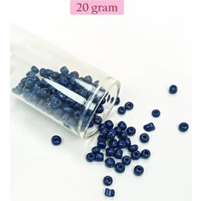 Aydogan's Dökme Cam Kum Boncuk Büyük Boy (6/0) 4 mm - 20 Gram - Lacivert - BNC098
