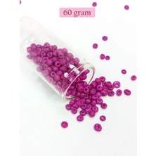 Aydogan's Dökme Cam Kum Boncuk Büyük Boy (6/0) 4 mm - 60 Gram - Eflatun - BNC138