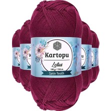 Aydogan's 5 Adet Lotus Bikini Büstiyer Bluz Örgü Ipi K747 Mürdüm