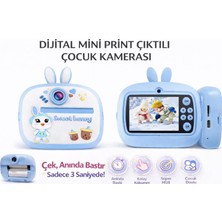 Shopfocus CMR94 Çocuk Dijital Mini Kamera 1080P Hd 2.0 Inç Ekran Fotorğraf Video Oyun Müzik USB Şarj Termal Resim Kağıt Baskılı Yazıcı Kamera Video Makinesi Print Kamera