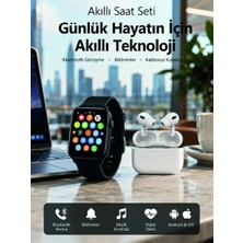 Aydogan's Bluetooth Arama Özellikli Akıllı Saat Seti Kablosuz Kulaklık Hediyeli, Android & Ios Uyumlu