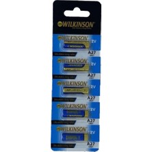 Aydogan's Wilkinson 27A MN27 12V Alkalin Pil Kepenk Anahtar Pili Beşli Paket