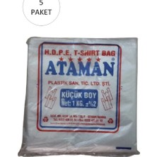 Aydogan's Kalın Şeffaf Atlet Poşet Küçük Boy 25X33 cm 1 kg (5 Paket-Takriben 850 Adet)