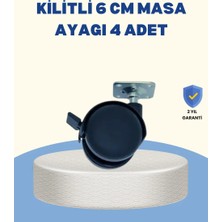 Aydogan's Kilitli Mobilya Tekerleği 6 cm 4’lü Kolay Kurulum