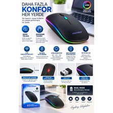 Aydogan's Kablosuz Şarjlı Sessiz Tıklamalı Ergonomik Mouse