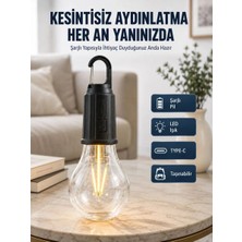 Aydogan's 3 Farklı Mod Led'li Şarjlı Asma Kancalı Kamp Lambası Taşınabilir Ampul