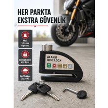 Aydogan's Titreşim Sensörlü Alarmlı Motosiklet Disk Kilidi 14MM Çelik Çift Kilitleme