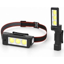 Aydogan's Gold Silver GS-225 3 LED USB Şarjlı Çok Fonksiyonlu Kafa Feneri