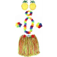 Aydogan's Yetişkin ve Çocuk Uyumlu Luau Aloha Hawaii Rengarenk 40 cm Etek Ananas Şekilli Gözlük Hawaii Ko