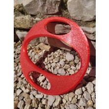 Mabelme Store 3D Baskı Tpu Köpek Frizbi Esnek Halka Köpek Oyuncağı 20 cm Fırlatma ve Yakalama Oyuncağı Kırmızı