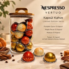 Nespresso Vertuo Limited Edition Kapsül Kahve Serisi 30 Lu Cam Saklama Kutusu Hediyeli