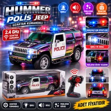 Mabelme Store WH327-10 Hummer Polis Jeep Parlak Oyuncak Polis