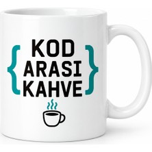 Mabelme Store Kod Arası Kahve Tasarımlı Porselen Kupa - Model 323