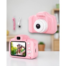 Mabelme Store Çocuk Kamerası Pembe 1080P 2.0 Inç Ekran