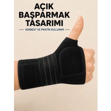 Mabelme Store Avuç Içi Destekli El Bilekliği Metal Destekli Ayarlanabilir Bilek Ateli