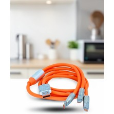 Mabelme Store USB Type-C 120W Hızlı Şarj Kablosu 180 Derece Rotasyonlu