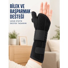 Mabelme Store Başparmak ve El Bilek Destek Ateli Metal Destekli Ayarlanabilir Cırtlı Bileklik
