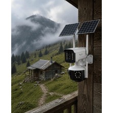 Mabelme Store Güneş Enerjili Bahçe Kamerası 4g Sım Kartlı 9mp Akıllı Güvenlik Kamerası