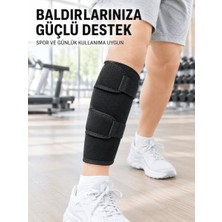 Mabelme Store Ayarlanabilir Baldır Desteği Siyah Çift Bantlı Spor ve Yürüyüş Baldırlığı