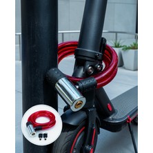 Mabelme Store Şeffaf Pvc Kaplamalı 15 mm x 80 cm Bisiklet Kilidi
