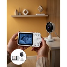 Mabelme Store Kablosuz Bebek Monitörü Gece Görüşlü Ağlama ve Hareket Algılama