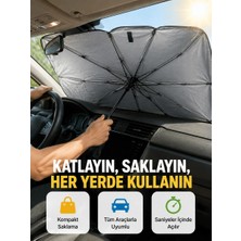 Mabelme Store Dayanıklı Upe Alaşımlı Şemsiye Tipi Araç Güneşliği - Kolay Katlanır Yeni Nesil