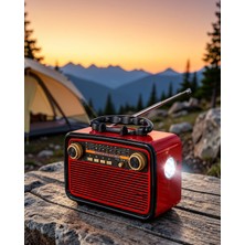 Mabelme Store Bluetoothlu Ahşap Nostalji Radyo