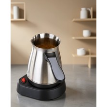 Mabelme Store Elektrikli Cezve 360 ml Siyah Gri Kablolu
