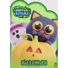 Halloween Zamanı - Çıkartmalı Boyama Kitabı