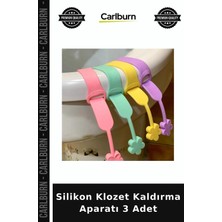 Carlburn Silikon Klozet Kaldırma Aparatı 3 Adet Banyo Detayı Tuvalet Aksesuarı Fonksiyonel Ürün