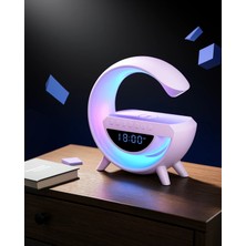 Mabelme Store Bluetooth Hoparlör 15W Kablosuz Şarjlı LED Gece Lambası
