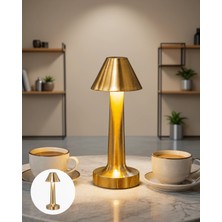 Mabelme Store Şarjlı Masa Lambası 3 Işık Modu Metal Gövde