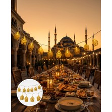 Mabelme Store Dekoratif Ramazan LED Işık Pilli Cami Tasarımı