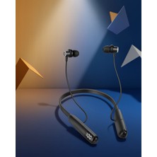 Mabelme Store Boyun Askılı Bluetooth Kulaklık Dijital Batarya Göstergeli