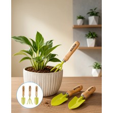 Mabelme Store Mini Bahçe El Aleti Seti Ahşap Saplı